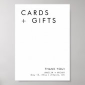 Eenvoudige moderne elegante Kaarten en geschenken Poster (Voorkant)