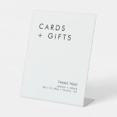 Eenvoudige moderne elegante Kaarten en geschenken  Reclamebord Met Voetstuk (Voorkant)