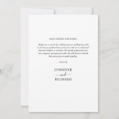 Eenvoudige Moderne Elegante Kalligrafie Dankbaarhe Bedankkaart (Achterkant)