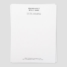Eenvoudige, moderne, elegante Kantoor Letterhead Briefhoofd