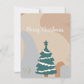 Eenvoudige, moderne elegante kerstKaart voor klant Notitiekaartje (Voorkant)