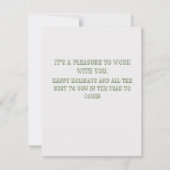 Eenvoudige, moderne elegante kerstKaart voor klant Notitiekaartje (Achterkant)