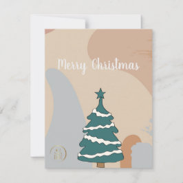 Eenvoudige, moderne elegante kerstKaart voor klant Notitiekaartje