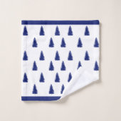 Eenvoudige Moderne Elegante Kerstsparren Bad Handdoek (Wasdoekje)