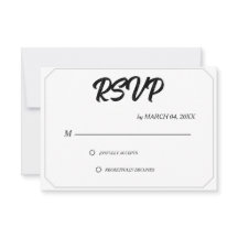 Eenvoudige Moderne Elegante Klassieke Trouw-RSVP