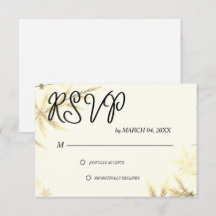 Eenvoudige Moderne Elegante Klassieke Trouw-RSVP