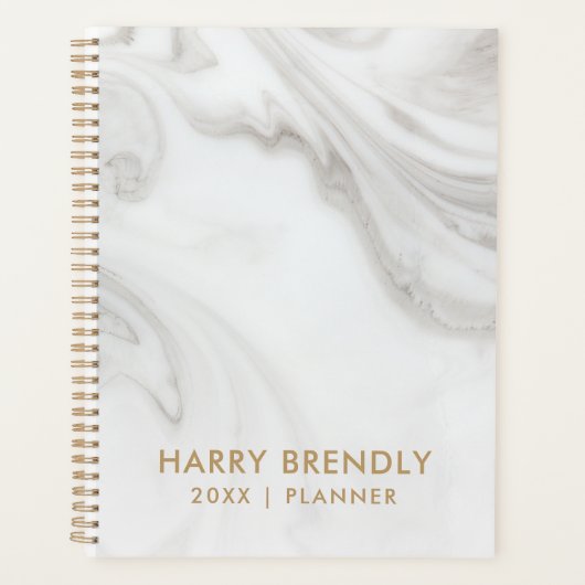 Eenvoudige moderne elegante marmer 2023-planner planner (Voorkant)