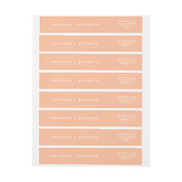 Eenvoudige moderne elegante perzik bruiloft