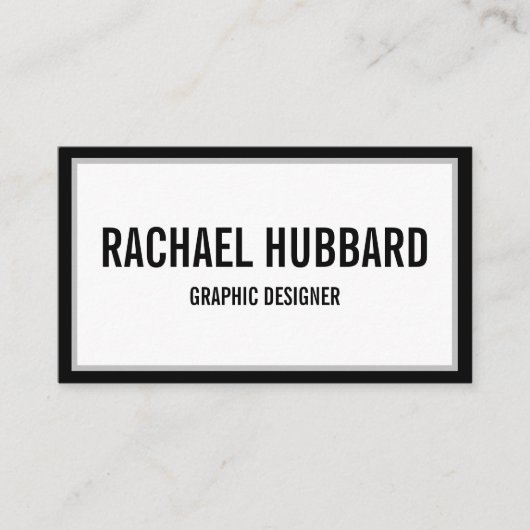 Eenvoudige moderne elegante QR-code op maat Visitekaartje (Voorkant)