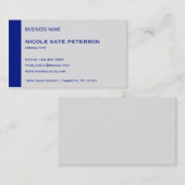 Eenvoudige Moderne Elegante Reflex Blauwe Consulta Visitekaartje (Voorkant / Achterkant)
