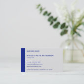 Eenvoudige Moderne Elegante Reflex Blauwe Consulta Visitekaartje (Staand voorkant)
