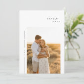 Eenvoudige moderne elegante save the date foto (Staand voorkant)