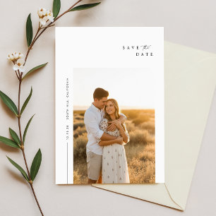 Eenvoudige moderne elegante save the date foto