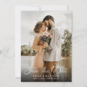 Eenvoudige Moderne Elegante Scriptie Foto Bruiloft Save The Date (Voorkant)