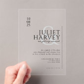 Eenvoudige Moderne Elegante Trouw Acryl Uitnodigingen (Insitu (Draagbaar))