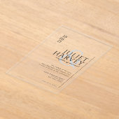 Eenvoudige Moderne Elegante Trouw Acryl Uitnodigingen (Laagn)