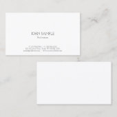 Eenvoudige, moderne, elegante vormgeving visitekaartje (Voorkant / Achterkant)