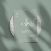 Eenvoudige moderne elegante wijze groene bruiloft kaart