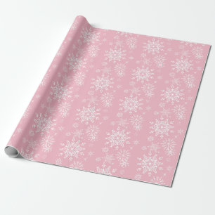 Eenvoudige moderne elegante Winter Sneeuwvlok Kers Cadeaupapier