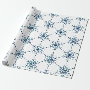 Eenvoudige moderne elegante Winter Sneeuwvlok Kers Cadeaupapier