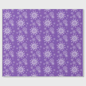 Eenvoudige moderne elegante Winter Snowflake Kerst Cadeaupapier (Vlak)