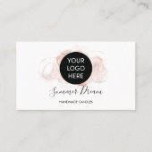 Eenvoudige moderne eminine legante Chic QR code Visitekaartje (Voorkant)