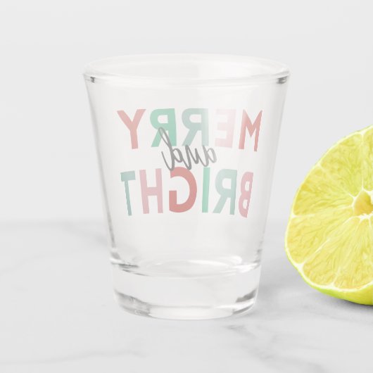 Eenvoudige, moderne en heldere kleurenweergave shot glas (Achterkant)