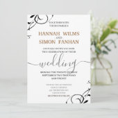 Eenvoudige, moderne en minimale uitnodiging tot hu (Staand voorkant)