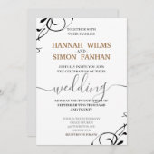 Eenvoudige, moderne en minimale uitnodiging tot hu (Voorkant / Achterkant)