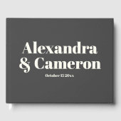 Eenvoudige, moderne esthetische aangepaste naam br gastenboek (Voorkant)