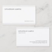 Eenvoudige moderne esthetische minimalistische pro visitekaartje (Voorkant / Achterkant)