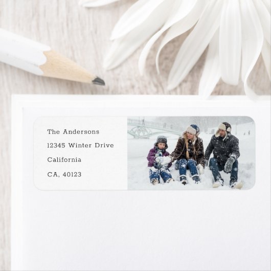 Eenvoudige moderne etiketten met fotoadressen (Insitu)