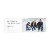 Eenvoudige moderne etiketten met fotoadressen (Voorkant)