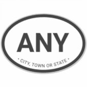 Eenvoudige moderne Europese stijl Aangepaste Lands Sticker (Voorkant)