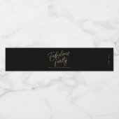 Eenvoudige moderne Fabulous Veertig persoonlijke v Waterfles Etiket (Enkel label)