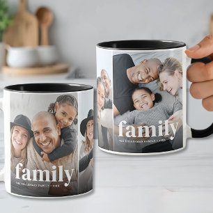 Eenvoudige moderne familie 3 foto mok