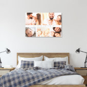 Eenvoudige Moderne Familie Fotocollage op maat Canvas Afdruk (Insitu (Slaapkamer))