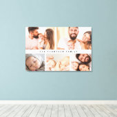 Eenvoudige Moderne Familie Fotocollage op maat Canvas Afdruk (Insitu (Houten vloer))