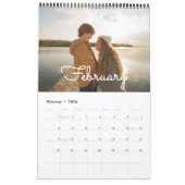 Eenvoudige moderne familie fotokalender kalender (Feb 2026)