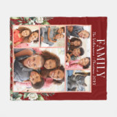 Eenvoudige moderne familie Kerstmis Fotocollage Fleece Deken (Voorkant (Horizontaal))