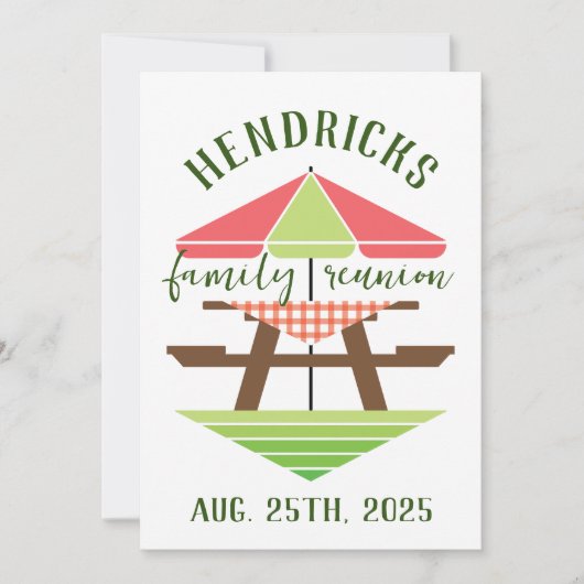 Eenvoudige, moderne familie reünie uitnodiging (Voorkant)