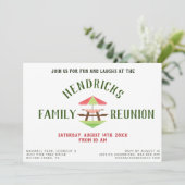 Eenvoudige, moderne familie reünie uitnodiging (Staand voorkant)