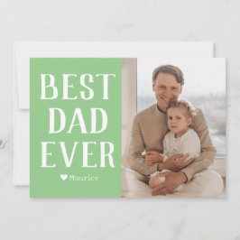 Eenvoudige Moderne Familie Vaderdag Foto Naam Feestdagenkaart