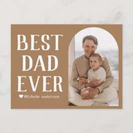 Eenvoudige moderne familie vaders dag foto naam feestdagenkaart