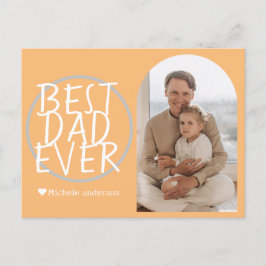 Eenvoudige moderne familie vaders dag foto naam feestdagenkaart