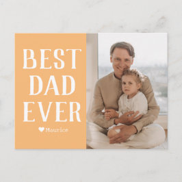 Eenvoudige moderne familie vaders dag foto naam feestdagenkaart