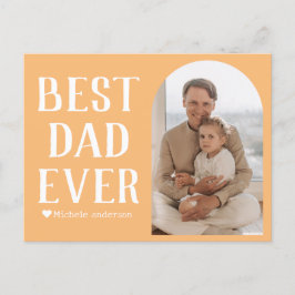 Eenvoudige moderne familie vaders dag foto naam feestdagenkaart