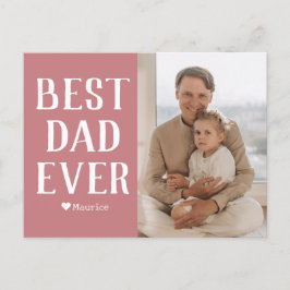 Eenvoudige moderne familie vaders dag foto naam feestdagenkaart