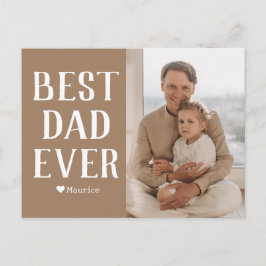 Eenvoudige moderne familie vaders dag foto naam feestdagenkaart