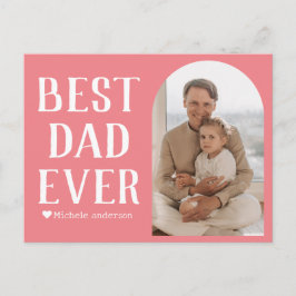 Eenvoudige moderne familie vaders dag foto naam feestdagenkaart